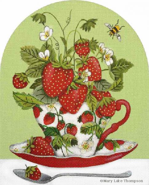 click here to view larger image of Strawberry Cup (hand painted canvases)