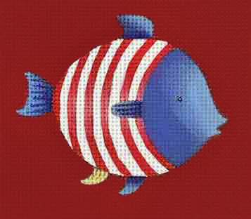 click here to view larger image of Fish (hand painted canvases)