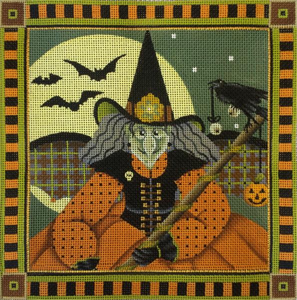 click here to view larger image of Wicked Witch Pillow (hand painted canvases)