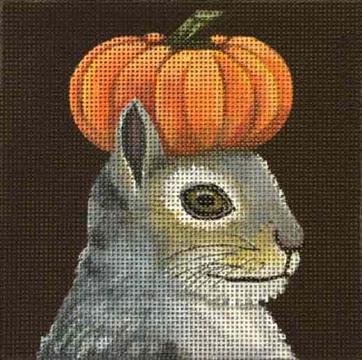 click here to view larger image of Pumpkin Squirrel (hand painted canvases)