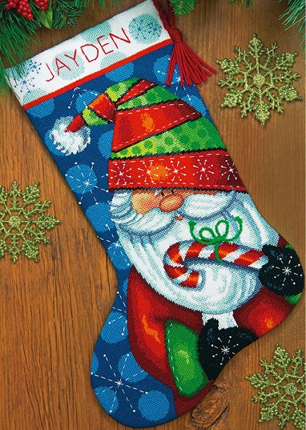 click here to view larger image of Sweet Santa Stocking (needlepoint kits)