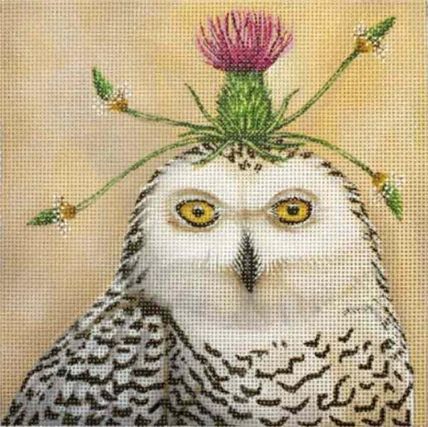 click here to view larger image of Thistle Owl (hand painted canvases)