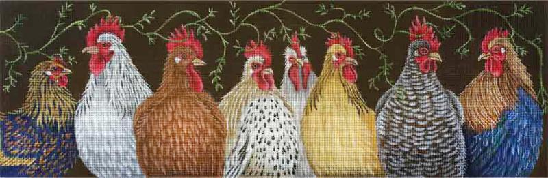 click here to view larger image of Chicken Vine (hand painted canvases)