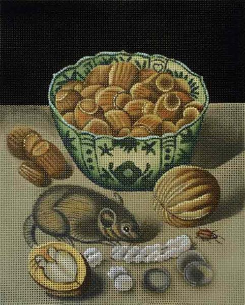 click here to view larger image of Mouse and Hazelnuts (hand painted canvases)
