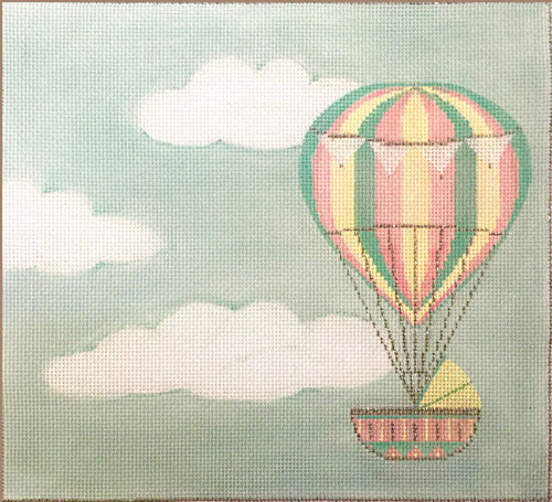 click here to view larger image of Hot Air Balloon Birth Announcement (hand painted canvases)