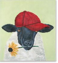 click here to view larger image of Sheep With Red Hat (hand painted canvases)
