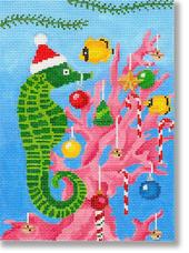 click here to view larger image of Seahorse Decorating for Christmas (hand painted canvases)
