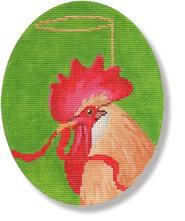 click here to view larger image of Rooster With Halo Ornament (hand painted canvases)