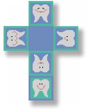click here to view larger image of Tooth Fairy Box - Blue (hand painted canvases)