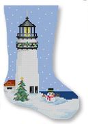 click here to view larger image of Highland Lighthouse Mini Stocking (hand painted canvases)