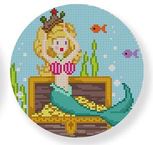 click here to view larger image of Mermaid With Chest Ornament (hand painted canvases)