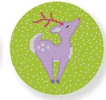 click here to view larger image of Reindeer Ornament (hand painted canvases)