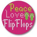 click here to view larger image of Flip Flops Ornament (hand painted canvases)