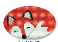 click here to view larger image of Sleeping Fox Ornament (hand painted canvases)