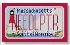 click here to view larger image of Mini License Plate - Massachusetts (hand painted canvases)