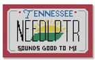 click here to view larger image of Mini License Plate - Tennessee (hand painted canvases)