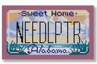 click here to view larger image of Mini License Plate - Alabama (hand painted canvases)