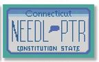 click here to view larger image of Mini License Plate - Connecticut (hand painted canvases)
