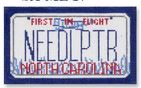 click here to view larger image of Mini License Plate - North Carolina (hand painted canvases)