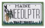 click here to view larger image of Mini License Plate - Maine (hand painted canvases)