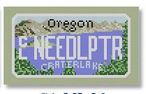 click here to view larger image of Mini License Plate - Oregon (hand painted canvases)