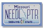 click here to view larger image of Mini License Plate - Missouri (hand painted canvases)