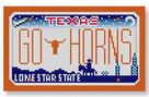 click here to view larger image of Mini License Plate - Go Horns - Texas (hand painted canvases)