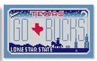 click here to view larger image of Mini License Plate - Go Bucks - Texas (hand painted canvases)