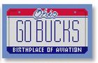 click here to view larger image of Mini License Plate - Go Bucks - Ohio (hand painted canvases)
