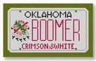 click here to view larger image of Mini License Plate - Boomer - Oklahoma (hand painted canvases)