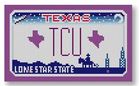 click here to view larger image of Mini License Plate - TCU - Texas Christian University (hand painted canvases)