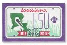 click here to view larger image of Mini License Plate - LSU Tigers - Louisiana (hand painted canvases)