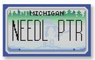 click here to view larger image of Mini License Plate - Michigan (hand painted canvases)