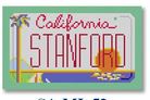 click here to view larger image of Mini License Plate - Stanford - California (hand painted canvases)
