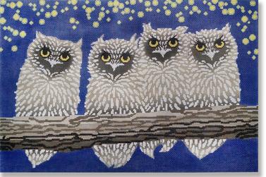 click here to view larger image of Owls Night (hand painted canvases)