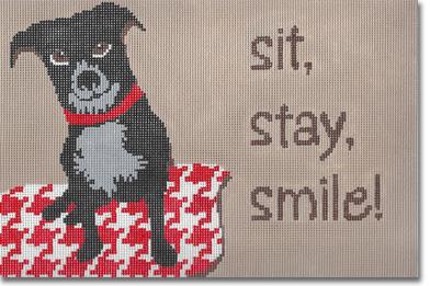 click here to view larger image of Sit Stay Smile (hand painted canvases)