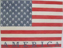 click here to view larger image of Contemporary American Flag - 18ct (hand painted canvases)