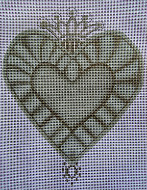 click here to view larger image of Crown Sacred Heart (hand painted canvases)