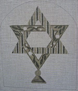 click here to view larger image of Mercury Star Of David (hand painted canvases)
