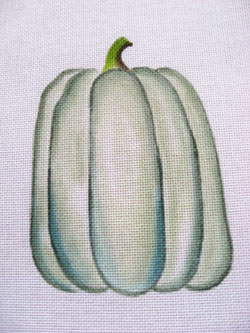click here to view larger image of White Pumpkin (hand painted canvases)