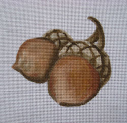click here to view larger image of Two Acorns (hand painted canvases)
