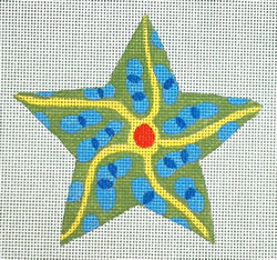 click here to view larger image of Blue/Green Starfish (hand painted canvases)