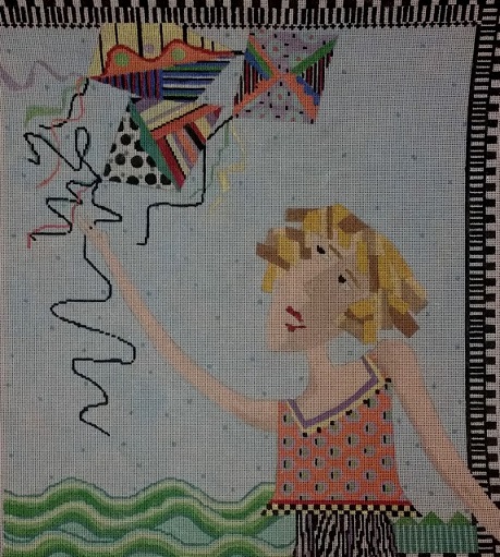 click here to view larger image of Eve Flies a Kite (hand painted canvases)