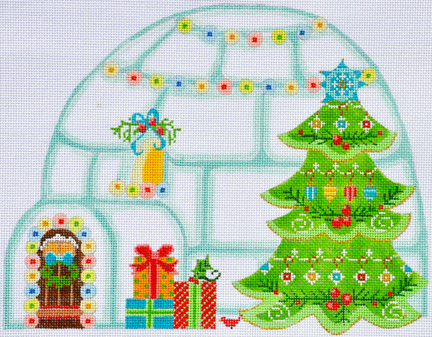 click here to view larger image of Christmas Igloo (hand painted canvases)
