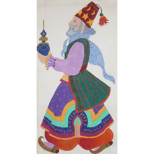 click here to view larger image of Wiseman w/Fez (small) (hand painted canvases)