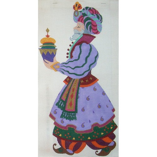 click here to view larger image of Wiseman w/Turban (small) (hand painted canvases)