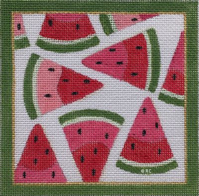 click here to view larger image of Watermelon Square (hand painted canvases)