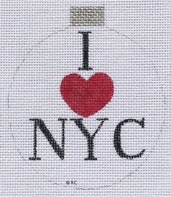 click here to view larger image of I Love NYC Ornament (hand painted canvases)