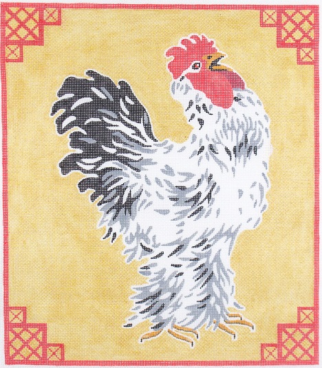 click here to view larger image of JD Rooster On Gold 1 (hand painted canvases 2)