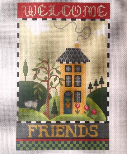 click here to view larger image of Welcome Friends Country Home Sampler (hand painted canvases)